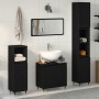 Conjunto de Muebles de Baño 3 pcs Roble Negro 30 x 30 x 190 cm
