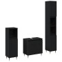 Conjunto de Muebles de Baño 3 pcs Roble Negro 30 x 30 x 190 cm