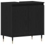 Conjunto de Muebles de Baño 3 pcs Roble Negro 30 x 30 x 190 cm