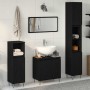 Juego de Muebles de Baño 3 pcs Roble Negro 30 x 30 x 190 cm
