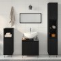 Juego de Muebles de Baño 3 pcs Roble Negro 30 x 30 x 190 cm