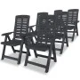 Sillas de jardín reclinables 6 unidades plástico gris antracita by vidaXL, Garden chairs - Ref: Foro24-275072, Price: 433,43 ...