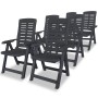 Sillas de jardín reclinables 6 unidades plástico gris antracita by vidaXL, Garden chairs - Ref: Foro24-275072, Price: 404,96 ...