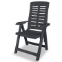 Sillas de jardín reclinables 6 unidades plástico gris antracita by vidaXL, Garden chairs - Ref: Foro24-275072, Price: 404,96 ...