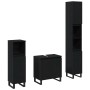 Juego de muebles de baño 3 pcs Negro 30 x 30 x 190 cm