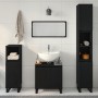 Juego de muebles de baño 3 pcs Negro 30 x 30 x 190 cm