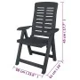 Sillas de jardín reclinables 6 unidades plástico gris antracita by vidaXL, Garden chairs - Ref: Foro24-275072, Price: 433,43 ...