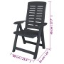 Sillas de jardín reclinables 6 unidades plástico gris antracita by vidaXL, Garden chairs - Ref: Foro24-275072, Price: 404,96 ...