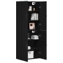 Armario de pared 2 pcs Roble negro 69.5 x 34 x 90 cm