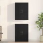 Armario de pared 2 pcs Roble negro 69.5 x 34 x 90 cm