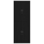 Armario de pared 2 pcs Roble negro 69.5 x 34 x 90 cm