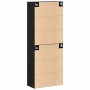 Armario de pared 2 pcs Roble negro 69.5 x 34 x 90 cm
