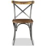 Esszimmerstühle 6 Stück Mangoholz Rückenlehne Stahl Kreuz von vidaXL, Essstühle - Ref: Foro24-274909, Preis: 671,91 €, Rabatt: %
