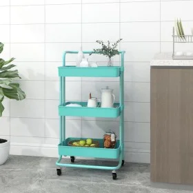 Kitchen cart 3 levels iron and ABS turquoise 42x35x85 cm by vidaXL, Kitchen and dining carts - Ref: Foro24-336338, Price: 46,...
