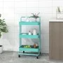 Kitchen cart 3 levels iron and ABS turquoise 42x35x85 cm by vidaXL, Kitchen and dining carts - Ref: Foro24-336338, Price: 46,...