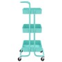 Kitchen cart 3 levels iron and ABS turquoise 42x35x85 cm by vidaXL, Kitchen and dining carts - Ref: Foro24-336338, Price: 47,...