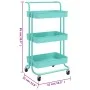 Kitchen cart 3 levels iron and ABS turquoise 42x35x85 cm by vidaXL, Kitchen and dining carts - Ref: Foro24-336338, Price: 46,...