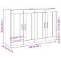 Mueble de pared 2 pcs Madera vieja 160 x 34 x 90 cm