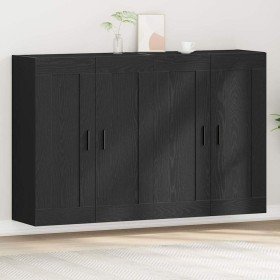 Mueble de pared 2 pcs Roble artisan 160 x 34 x 90 cm Mueble de pared 2 pcs Roble artisan 160 x 34 x 90 cm