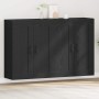 Mueble de pared 2 pcs Roble negro 160 x 34 x 90 cm