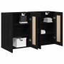 Mueble de pared 2 pcs Roble negro 160 x 34 x 90 cm