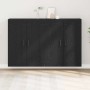 Mueble de pared 2 pcs Roble negro 160 x 34 x 90 cm