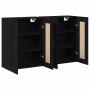 Mueble de pared 2 pcs Roble negro 160 x 34 x 90 cm