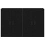 Mueble de pared 2 pcs Roble negro 160 x 34 x 90 cm