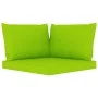 2-seater garden sofa made of pallets with lime green cushions by vidaXL, Garden sets - Ref: Foro24-3067283, Price: 139,44 €, ...