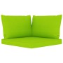 2-Sitzer-Paletten-Gartensofa mit lindgrünen Kissen von vidaXL, Gartensets - Ref: Foro24-3067283, Preis: 125,20 €, Rabatt: %