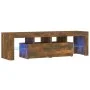 Mueble de TV con luces LED color roble ahumado 140x36,5x40 cm de vidaXL, Muebles TV - Ref: Foro24-822641, Precio: 101,07 €, D...