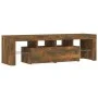 Mueble de TV con luces LED color roble ahumado 140x36,5x40 cm de vidaXL, Muebles TV - Ref: Foro24-822641, Precio: 101,07 €, D...