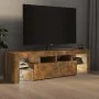Mueble de TV con luces LED color roble ahumado 140x36,5x40 cm de vidaXL, Muebles TV - Ref: Foro24-822641, Precio: 101,07 €, D...