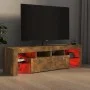 Mueble de TV con luces LED color roble ahumado 140x36,5x40 cm de vidaXL, Muebles TV - Ref: Foro24-822641, Precio: 101,07 €, D...