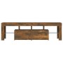 Mueble de TV con luces LED color roble ahumado 140x36,5x40 cm de vidaXL, Muebles TV - Ref: Foro24-822641, Precio: 92,59 €, De...
