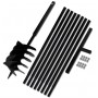 Taladro De Tierra Con Mango 200 mm Con Tubo De Extensión 9 M Acero by vidaXL, Helical augers - Ref: Foro24-270536, Price: 148...