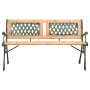 Garden bench cast iron and solid fir wood 122 cm by vidaXL, garden benches - Ref: Foro24-312033, Price: 84,11 €, Discount: %