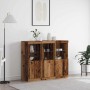 Vitrina 3 pcs Madera vieja 123 x 37 x 100 cm