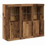 Vitrina 3 pcs Madera vieja 123 x 37 x 100 cm