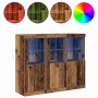 Vitrina 3 pcs Madera vieja 123 x 37 x 100 cm