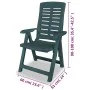 Reclining garden chairs, 4 units, green plastic by vidaXL, Garden chairs - Ref: Foro24-275069, Price: 394,87 €, Discount: %