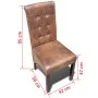 Sillas de comedor 6 unidades cuero sintético marrón de vidaXL, Sillas de comedor - Ref: Foro24-270554, Precio: 644,10 €, Desc...