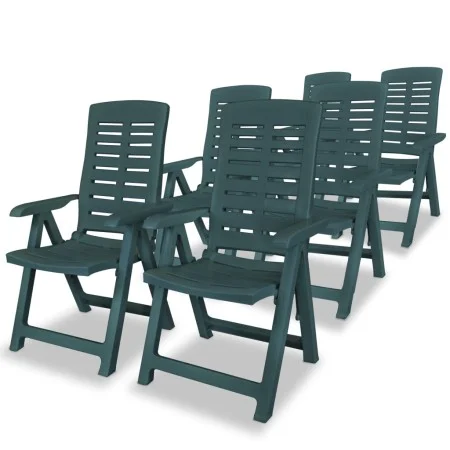 6 verstellbare Gartenstühle aus grünem Kunststoff von vidaXL, Gartenstühle - Ref: Foro24-275070, Preis: 554,95 €, Rabatt: %