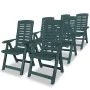 6 verstellbare Gartenstühle aus grünem Kunststoff von vidaXL, Gartenstühle - Ref: Foro24-275070, Preis: 554,95 €, Rabatt: %