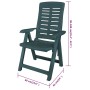 6 verstellbare Gartenstühle aus grünem Kunststoff von vidaXL, Gartenstühle - Ref: Foro24-275070, Preis: 509,33 €, Rabatt: %