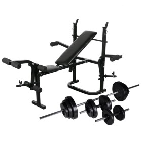 Hantelbank mit Stangen und Hanteln 30,5 kg von vidaXL, Gewichthebermaschinen - Ref: Foro24-275368, Preis: 259,88 €, Rabatt: %