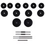 Training bench with a set of weights and dumbbells 30.5 kg by vidaXL, Weight lifting machines - Ref: Foro24-275351, Price: 19...
