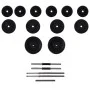 Training bench with a set of weights and dumbbells 30.5 kg by vidaXL, Weight lifting machines - Ref: Foro24-275351, Price: 19...