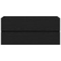 Gabinete para Lavabo con puerta Roble negro 100 x 39 x 62 cm