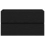 Gabinete para Lavabo con puerta Roble negro 80 x 39 x 62 cm